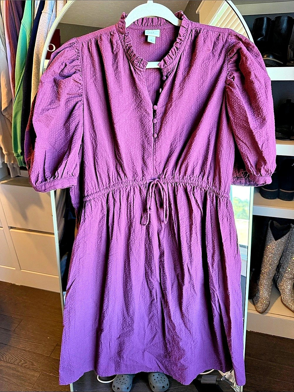 a new day Purple Midi Dress Size Medium Like New